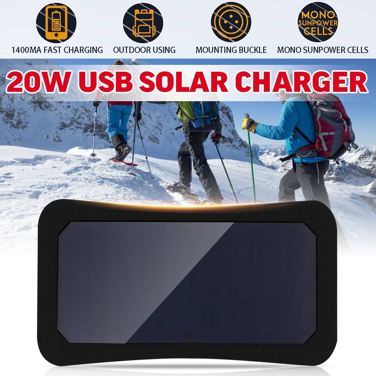 Portable Solar Charging Pack Outdoor Power Generation Panel