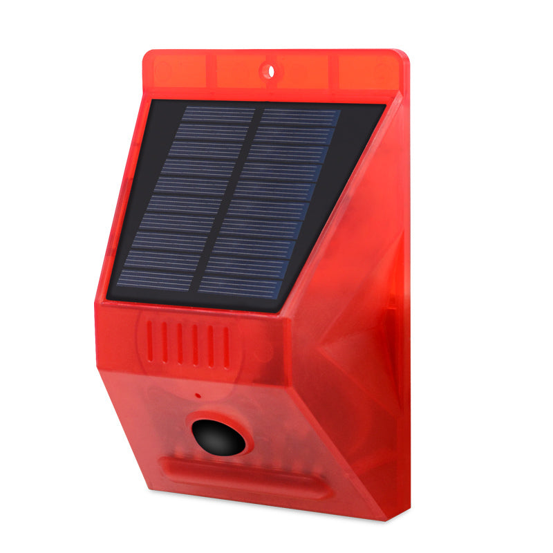 Solar Alarm Light Remote Control Alarm Human Body Induction Infrared Sound And Light Alarm Light Burglar Alarm