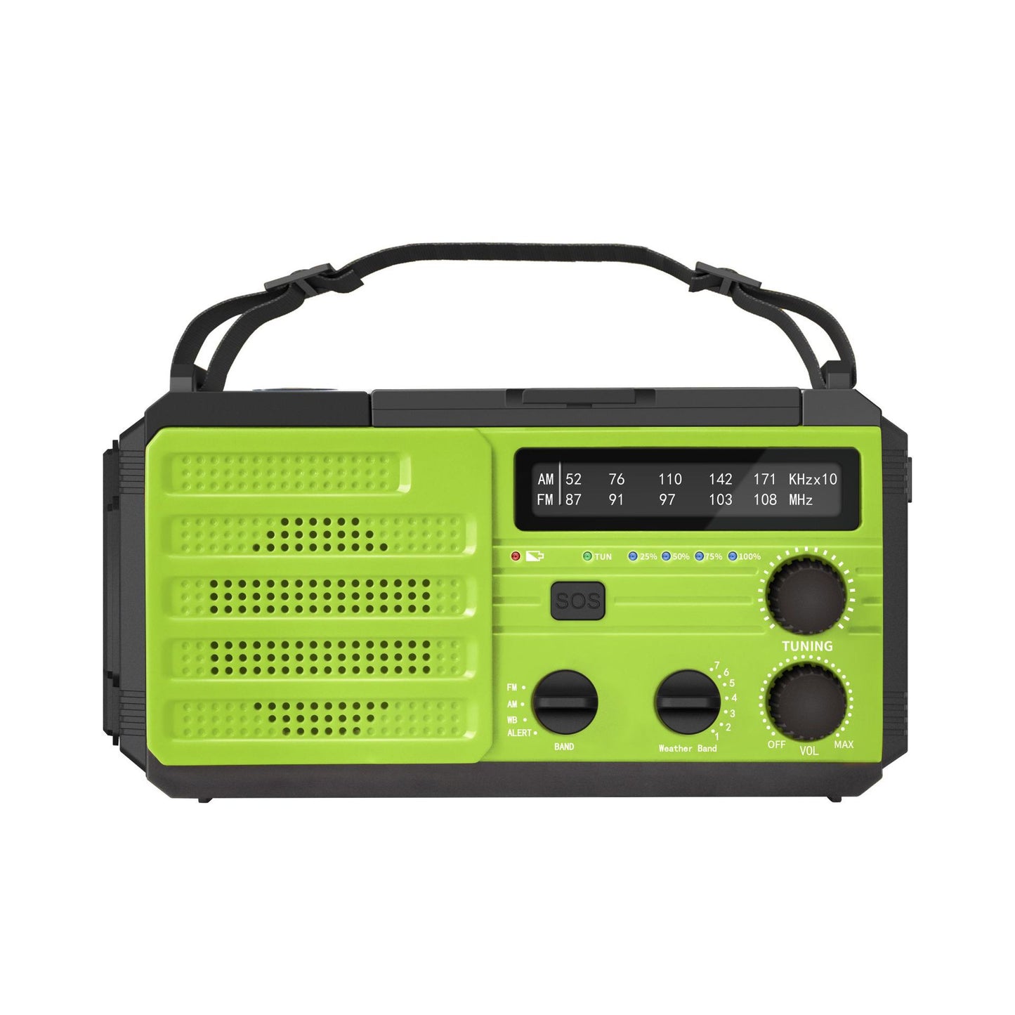 Outdoor Solar Powered Hand Cranked Emergency Radio