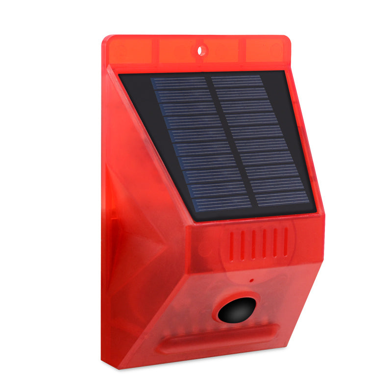 Solar Alarm Light Remote Control Alarm Human Body Induction Infrared Sound And Light Alarm Light Burglar Alarm