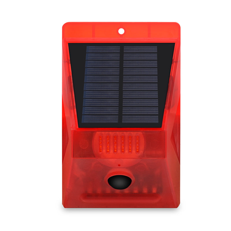 Solar Alarm Light Remote Control Alarm Human Body Induction Infrared Sound And Light Alarm Light Burglar Alarm