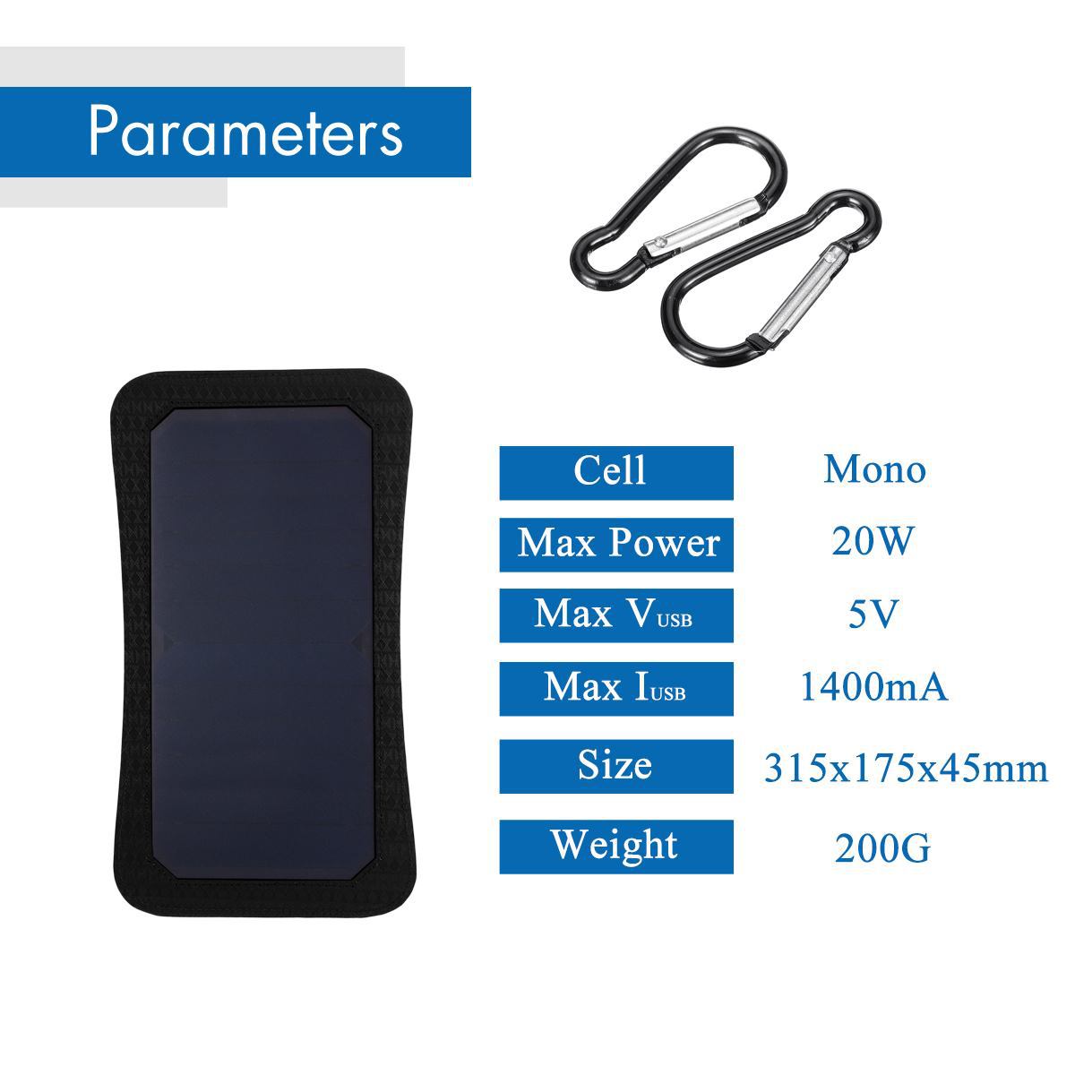 Portable Solar Charging Pack Outdoor Power Generation Panel