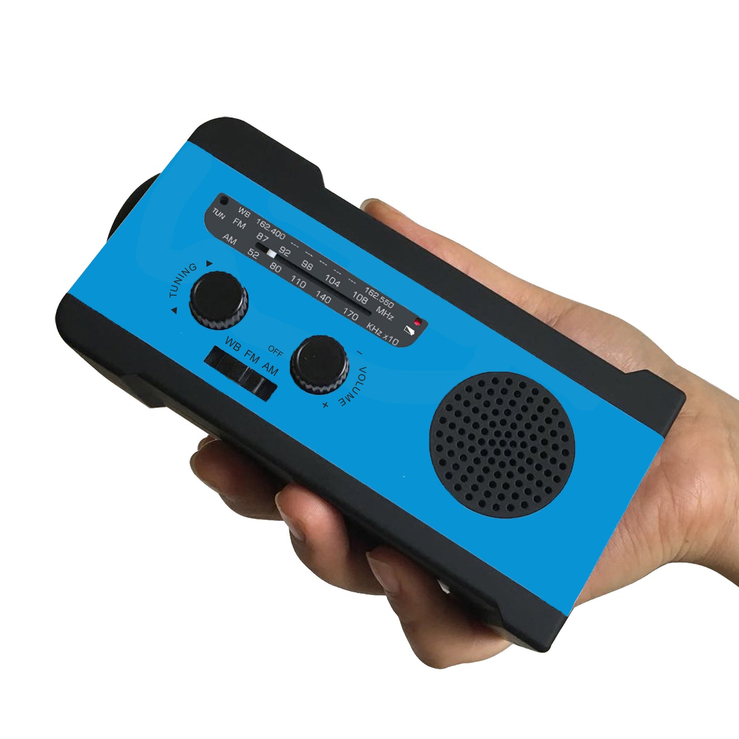 Portable Radio Solar Powered Manual Emergency Charging