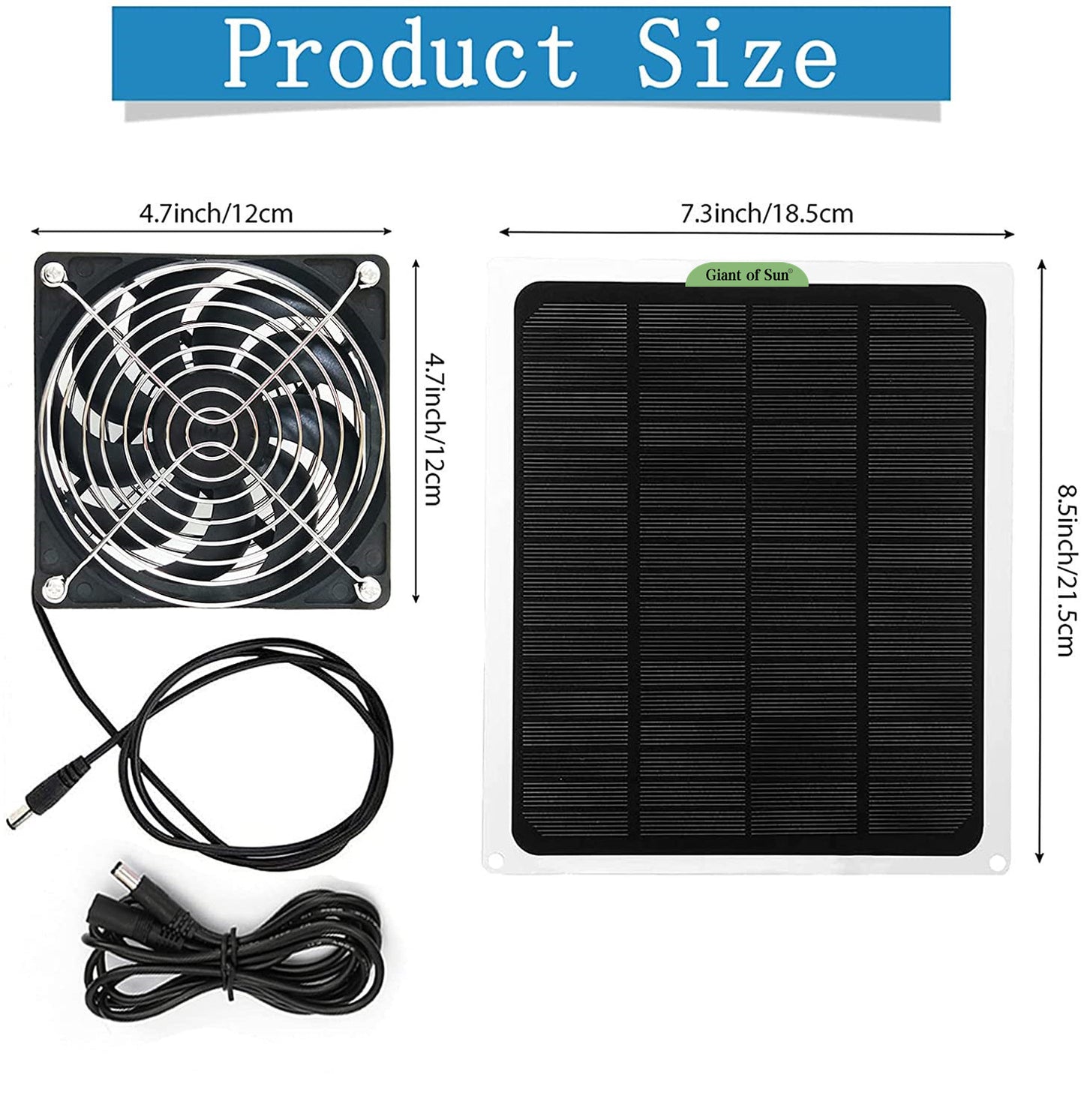 Solar Panel Fan Waterproof Exhaust Ventilator