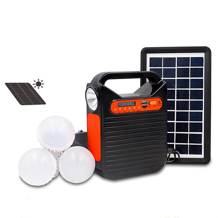 Portable Solar Lighting Power System With Power Bank Speaker